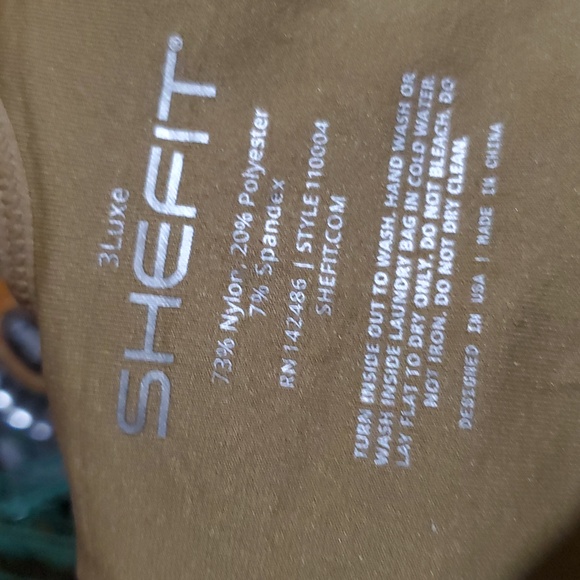 SHEFIT Zipper Front Sports Bra - Light Tan - Picture 3 of 3